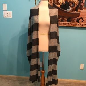 Banana Republic Grey Striped Cashmere Scarf